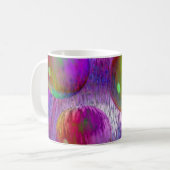 Binnenstroom I Abstracte fractale groene Paarse me Mok (Voorkant links)