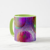 Binnenstroom I Abstracte fractale groene Paarse me Mok (Voorkant links)