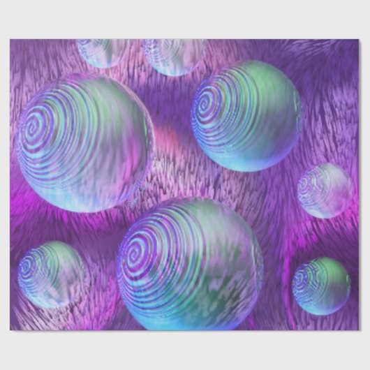 Binnenstroom II, Abstract Indigolavendel universum Cadeaupapier (Vlak)