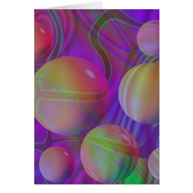 Binnenstroom V Abstract Fractal Violet Indigo Gala (Voorkant)