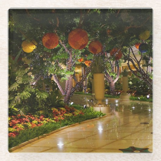 Binnentuin Wynn Atrium Las Vegas #2 Glazen Onderzetter (Voorkant)