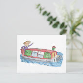 binnenvaartschip briefkaart (Staand voorkant)