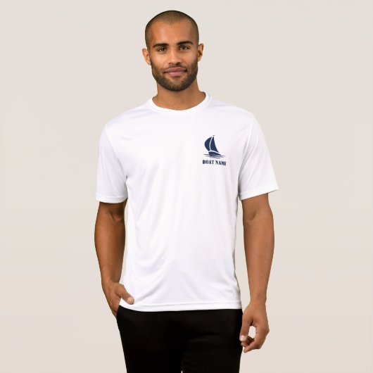 Binnenvaren naar shirten met aangepaste bootnaam t-shirt (Voorkant volledig)