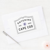 Binnenvaren van Cape Cod Massachusetts teken Rechthoekige Sticker (Envelop)
