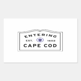 Binnenvaren van Cape Cod Massachusetts teken Rechthoekige Sticker