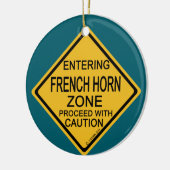 Binnenvaren van de Franse Horn Zone Keramisch Ornament (Links)