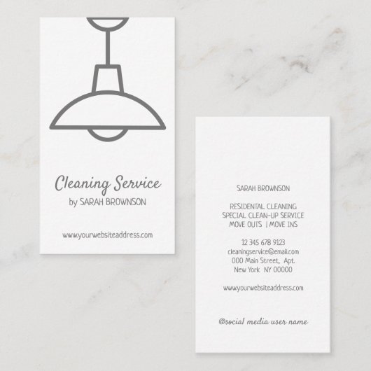 Binnenverlichting Visitekaartje (Voorkant / Achterkant)