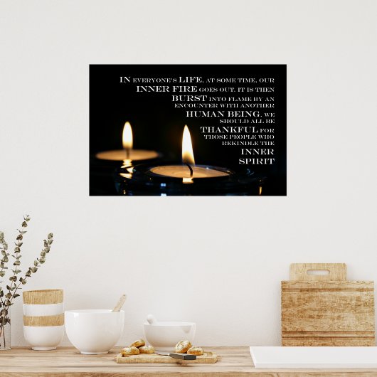 Binnenvlam afdrukken poster (Keuken)