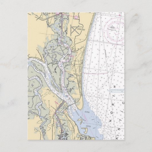 Binnenwateren van Amelia Island Florida Ansichtkaa Briefkaart (Voorkant)