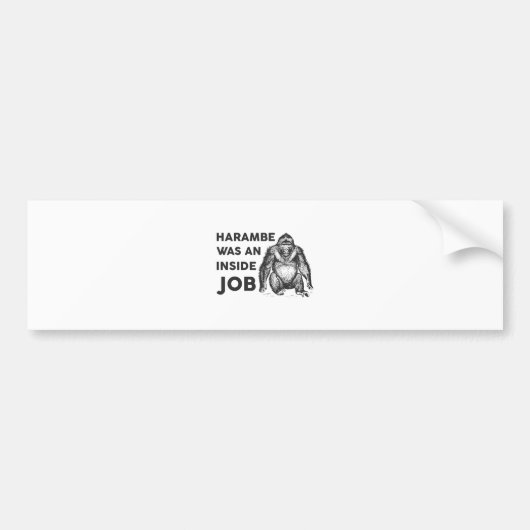 Binnenwerk Harambe Bumpersticker (Voorkant)