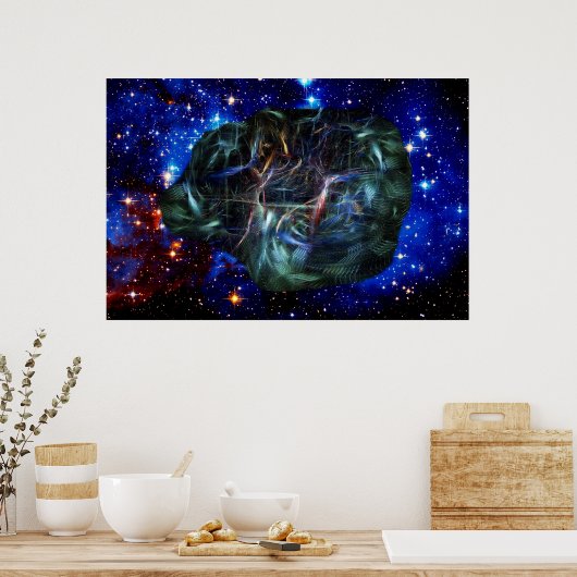 Binnenwerken van het universum poster (Keuken)