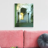 Binnenzijde met uitzicht van de trap canvas afdruk (Insitu (Woonkamer))
