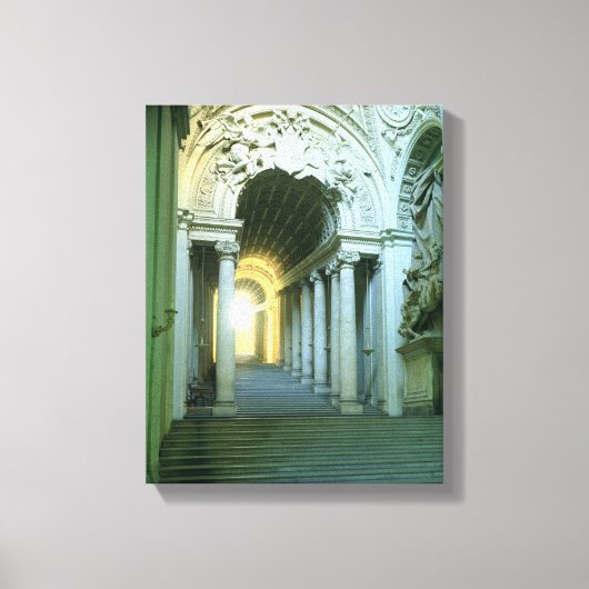 Binnenzijde met uitzicht van de trap canvas afdruk (Voorkant)