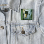 Binnenzijde met uitzicht van de trap vierkante button 5,1 cm (In situ)