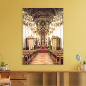 Binnenzijde, ontworpen door Balthasar Neumann 1734 Canvas Afdruk (Insitu (Woonkamer))