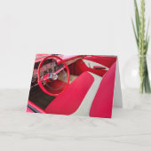 Binnenzijde rode en witte auto kaart (Voorkant)