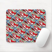 "Binnenzijde uit" Verbonden Afbeelding Abstract De Muismat (Met muis)