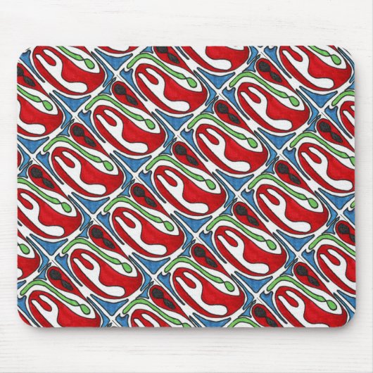 "Binnenzijde uit" Verbonden Afbeelding Abstract De Muismat (Voorkant)