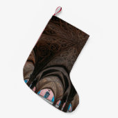 Binnenzijde van bruin en zwart hout kleine kerstsok (Voorkant (Hangend))