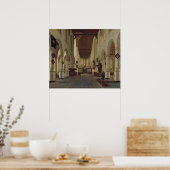 Binnenzijde van de buitenste kerk, Delft, c.1660-7 Poster (Keuken)
