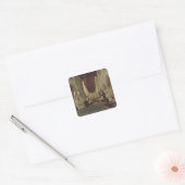 Binnenzijde van de buitenste kerk, Delft, c.1660-7 Vierkante Sticker (Envelop)