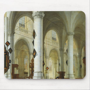 Binnenzijde van de buitenste kerk in de delft muismat