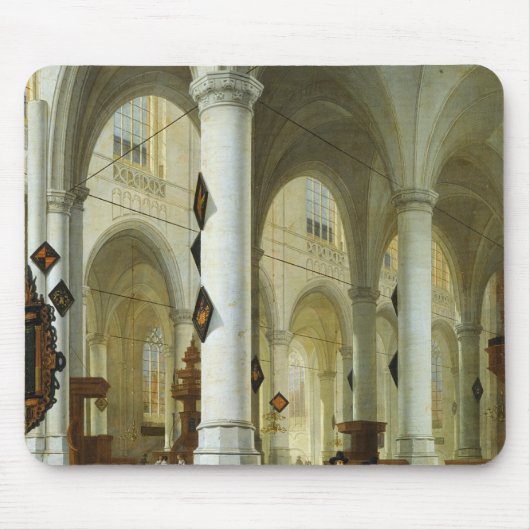 Binnenzijde van de buitenste kerk in de delft muismat (Voorkant)