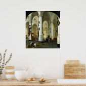 Binnenzijde van de buitenste kerk in de delft poster (Keuken)