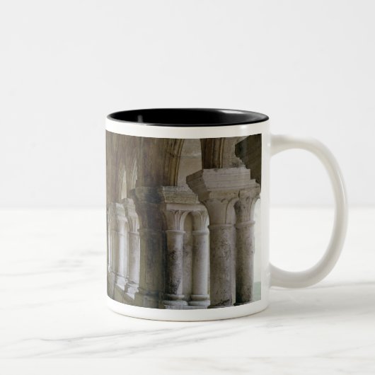 Binnenzijde van de houder 2 tweekleurige koffiemok (Rechts)