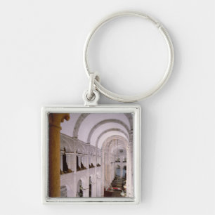 Binnenzijde van de kathedraal, begonnen in 1078 sleutelhanger