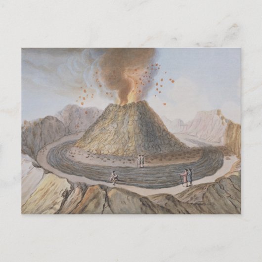 Binnenzijde van de Kone van Vesuvius vóór de 1767  Briefkaart (Voorkant)