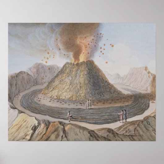 Binnenzijde van de Kone van Vesuvius vóór de 1767  Poster (Voorkant)