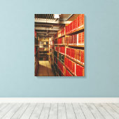 Binnenzijde van de opslagplaats voor bedrukt mater canvas afdruk (Insitu (Houten vloer))