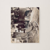 Binnenzijde van een Amerikaanse houten schuur, c.1 Legpuzzel (Verticaal)