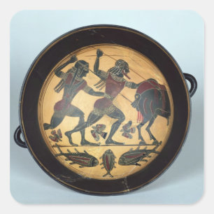 Binnenzijde van een bekertje vierkante sticker