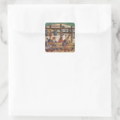 Binnenzijde van een binnenzijde vierkante sticker (Tas)