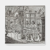 Binnenzijde van een drukkerij in Neurenberg Magneet (Voorkant)