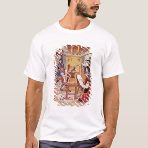 Binnenzijde van een drukkerij van de 16e eeuw t-shirt