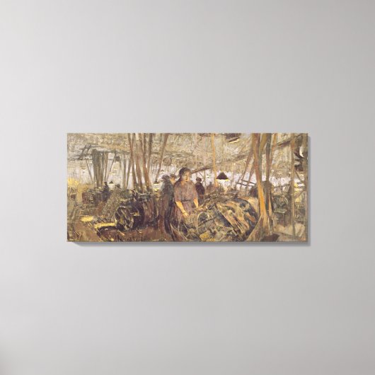 Binnenzijde van een fabriek voor muizen canvas afdruk (Voorkant)