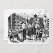 Binnenzijde van een Franse spoorwegwagon Briefkaart (Voorkant / Achterkant)