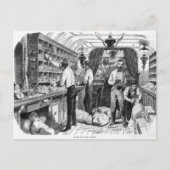 Binnenzijde van een Franse spoorwegwagon Briefkaart (Voorkant)