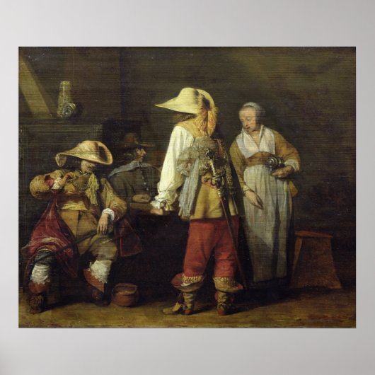 Binnenzijde van een Inn, 1636 Poster (Voorkant)