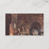 Binnenzijde van een Ironworks, c.1850-60 (olie op Visitekaartje (Achterkant)