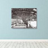 Binnenzijde van een katoenmil canvas afdruk (Insitu (Houten vloer))