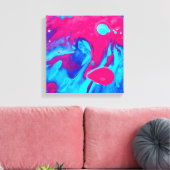 Binnenzijde van een lavallamp canvas afdruk (Insitu (Woonkamer))