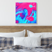 Binnenzijde van een lavallamp canvas afdruk (Insitu (Slaapkamer))