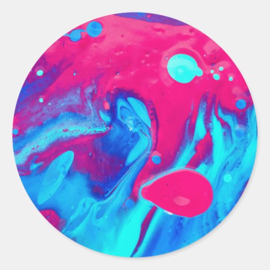Binnenzijde van een lavallamp ronde sticker (Voorkant)