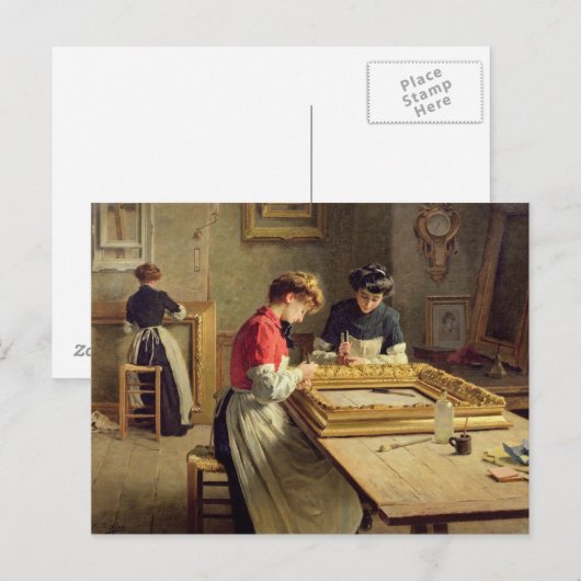 Binnenzijde van een Lijst Gilding Workshop Briefkaart (Voorkant / Achterkant)