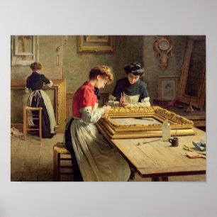 Binnenzijde van een Lijst Gilding Workshop Poster