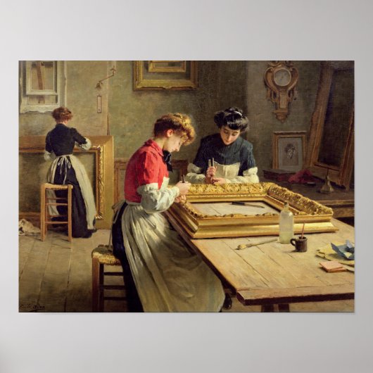 Binnenzijde van een Lijst Gilding Workshop Poster (Voorkant)